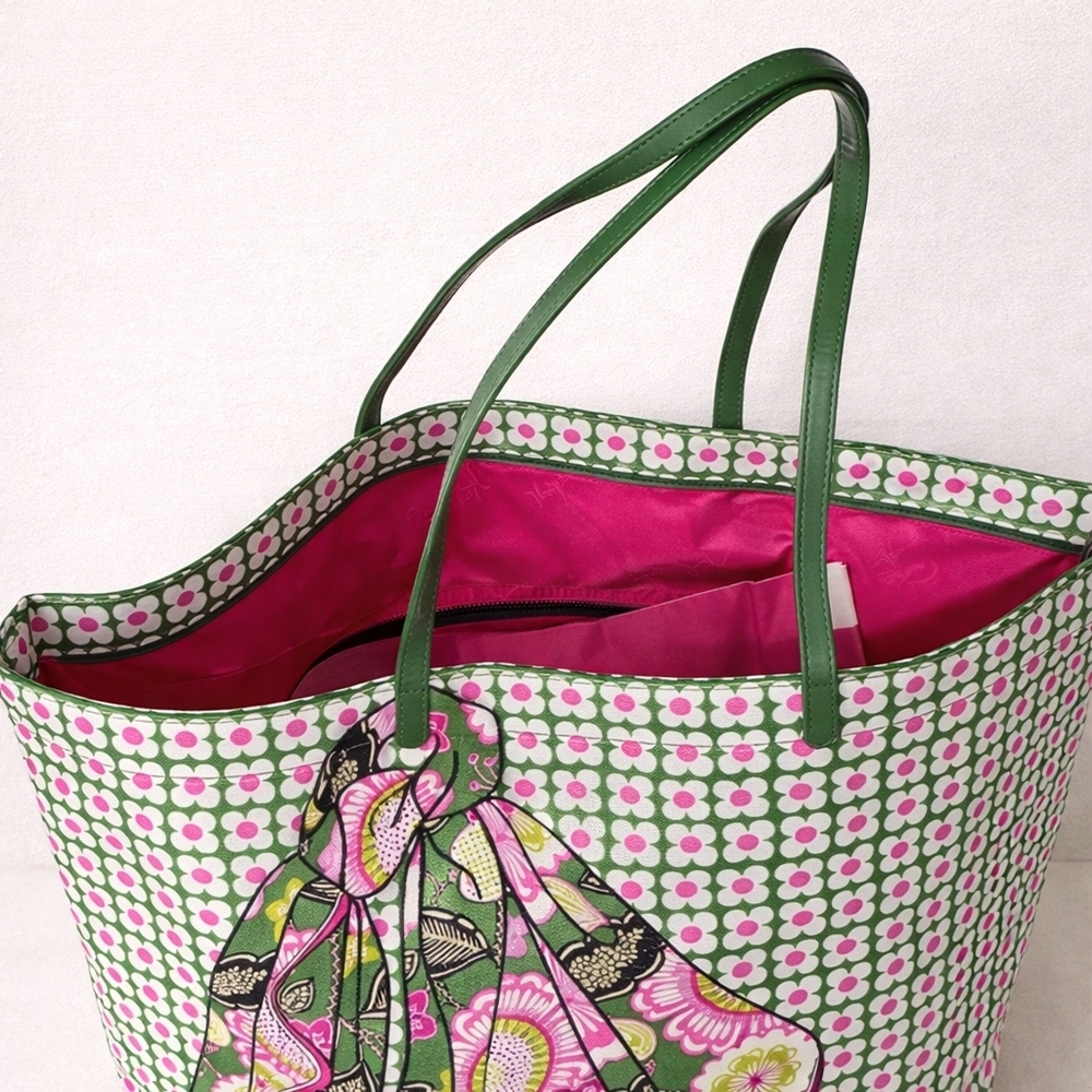 NWOT Vera Bradley Double-Take Tote Olivia Pink Large Work Travel Carryon Scarf - Picture 3 of 10